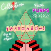 30 Count Pack - Collection 1 - Mixed Designs - Color: Purps Glow